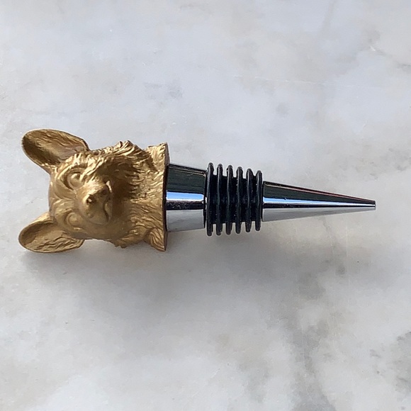 WILD EYE DESIGNS WINE STOPPER DOG GOLD - Picture 3 of 8